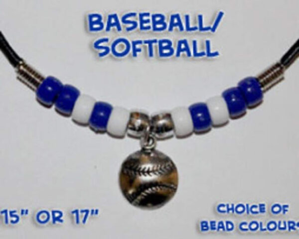 Baseball/Softball Necklace (you choose the bead colors)